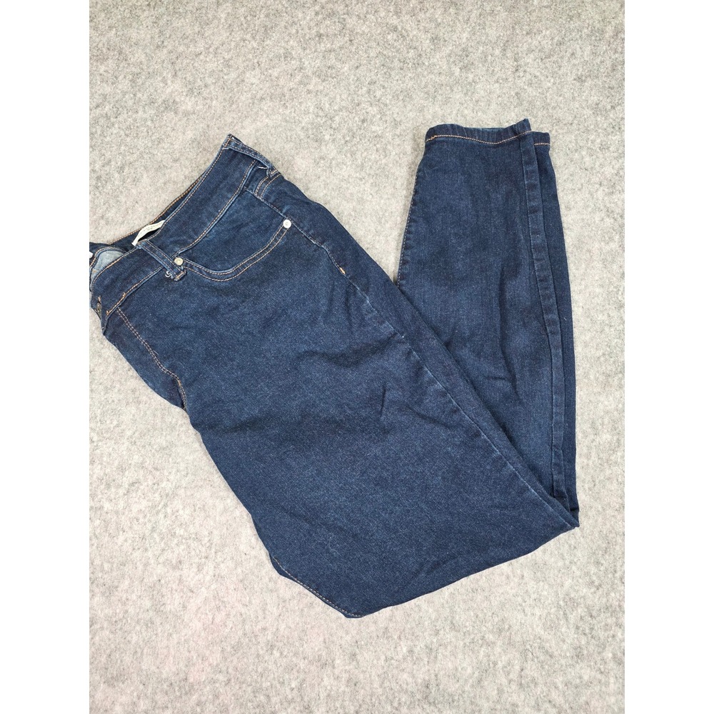 Wonderly Mid-Rise Skinny Jeans Dark Wash Blue Stretch Denim Pants sz 16W Classic